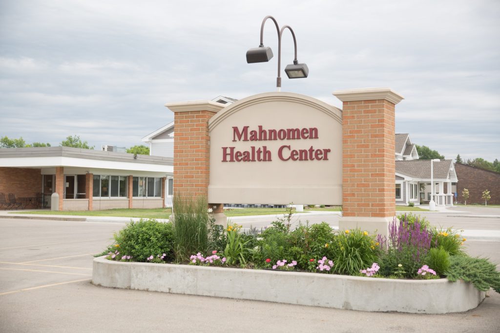 Main building sign for Mahnomen Health Center